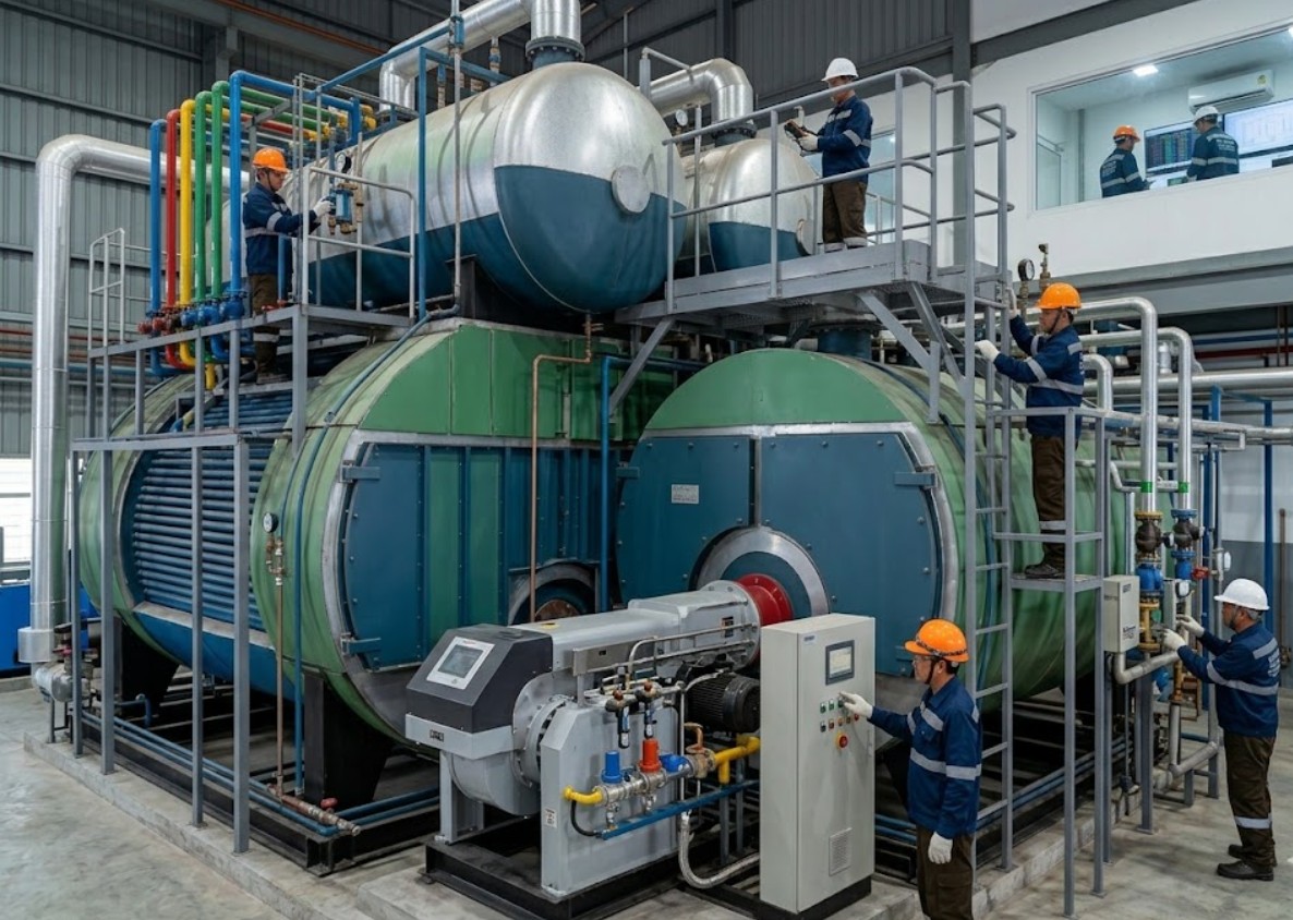 On-site boiler and burner installation and commissioning in Malaysia