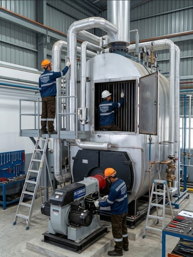 Completed boiler and burner installation and commissioning project in Malaysia
