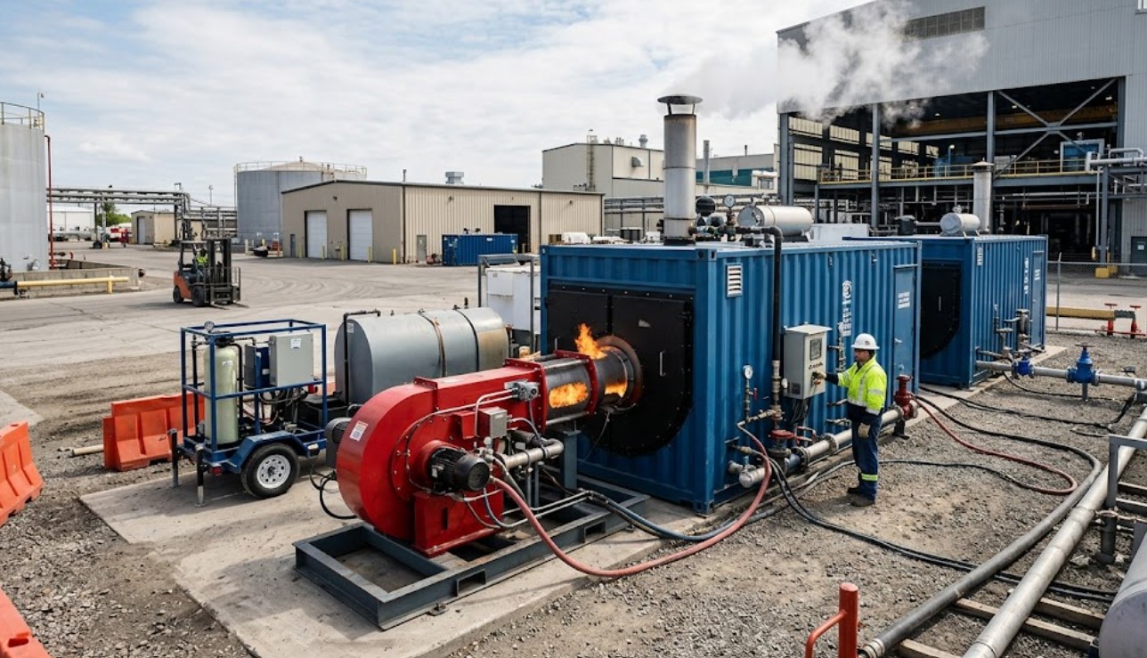 Rapid-deployment rental boiler installation in Malaysia