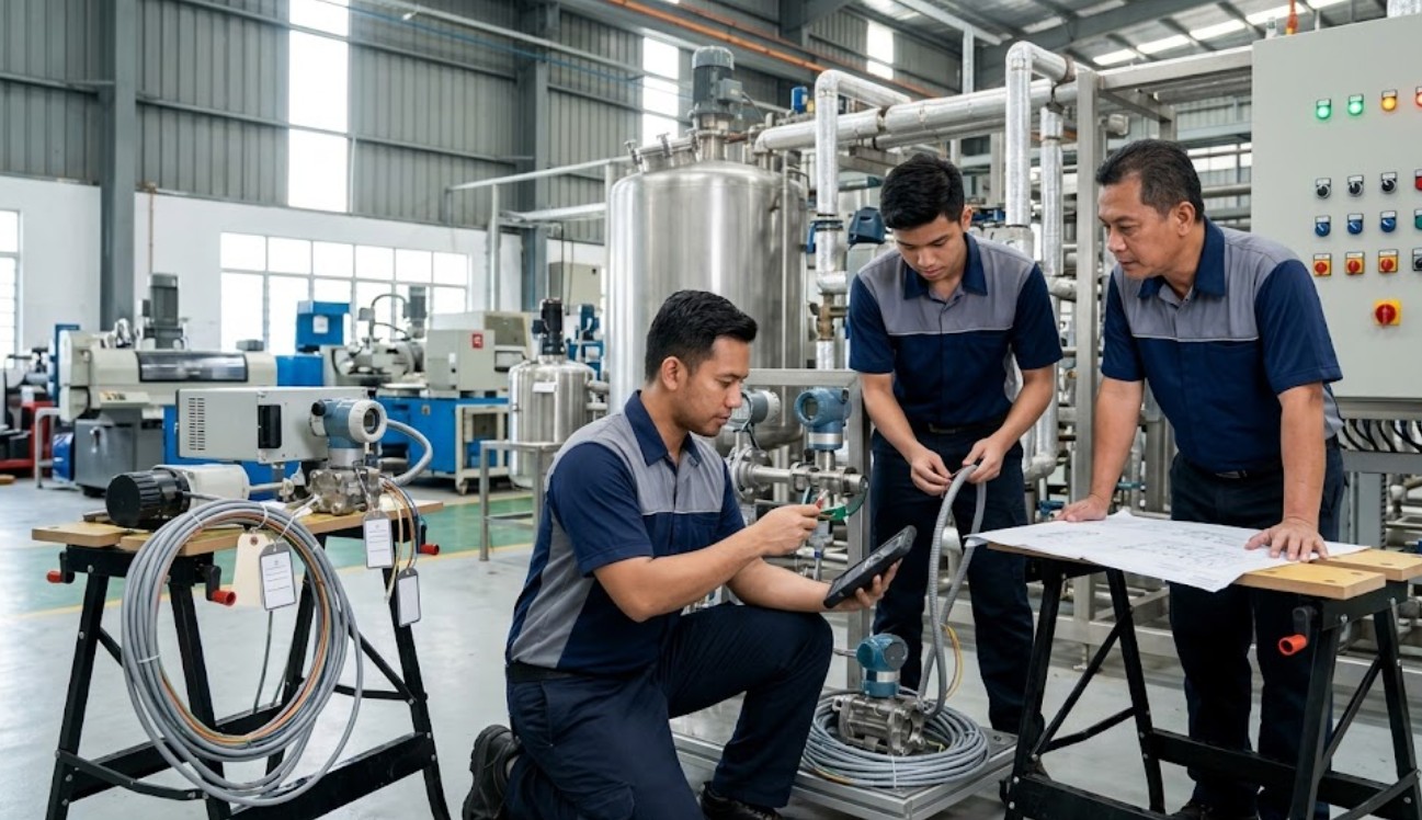 Industrial boiler instrumentation and control panel setup in Malaysia