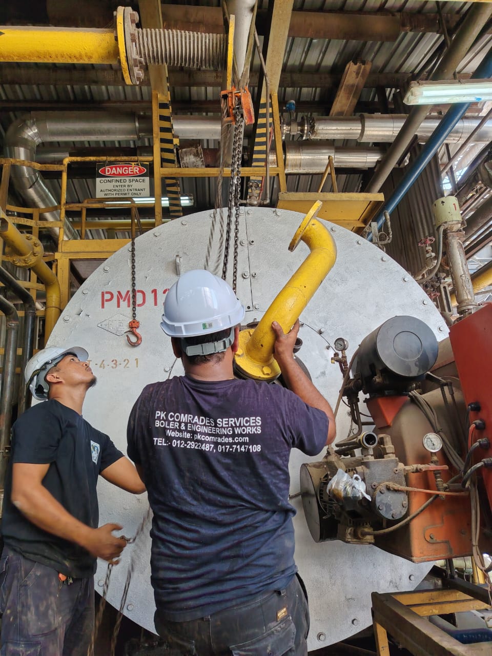 On-site burner troubleshooting and commissioning by PK Comrades in Malaysia