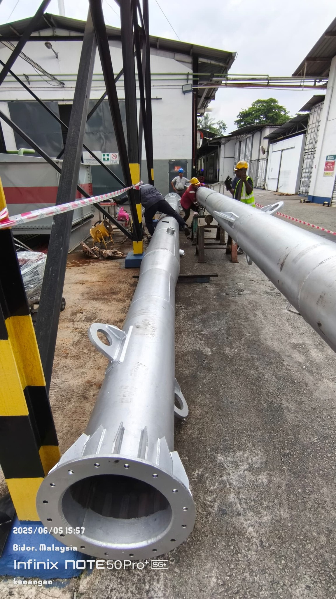 Industrial chimney workshop fabrication in Malaysia