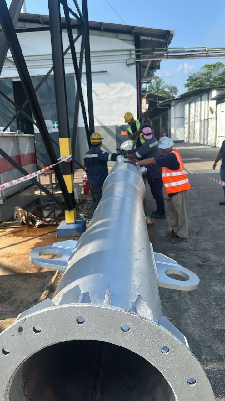 On-site industrial chimney delivery and installation in Malaysia