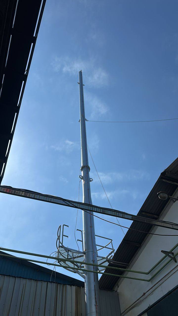 Custom industrial chimney fabrication project in Malaysia — view 1