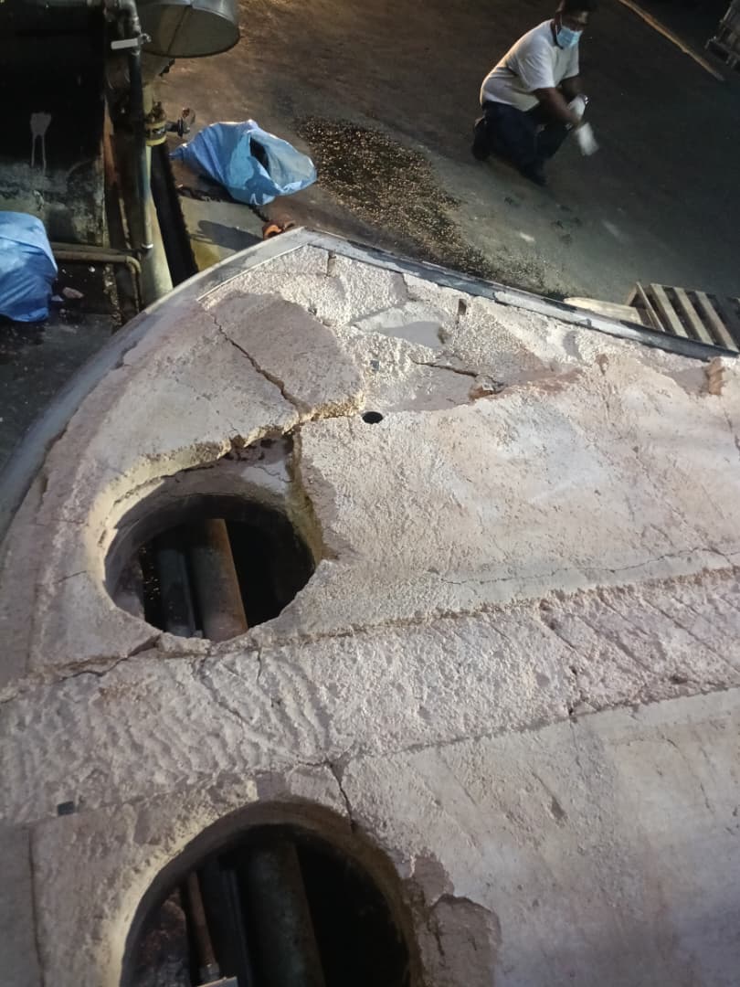 Premium castable refractory installation for industrial boiler in Malaysia