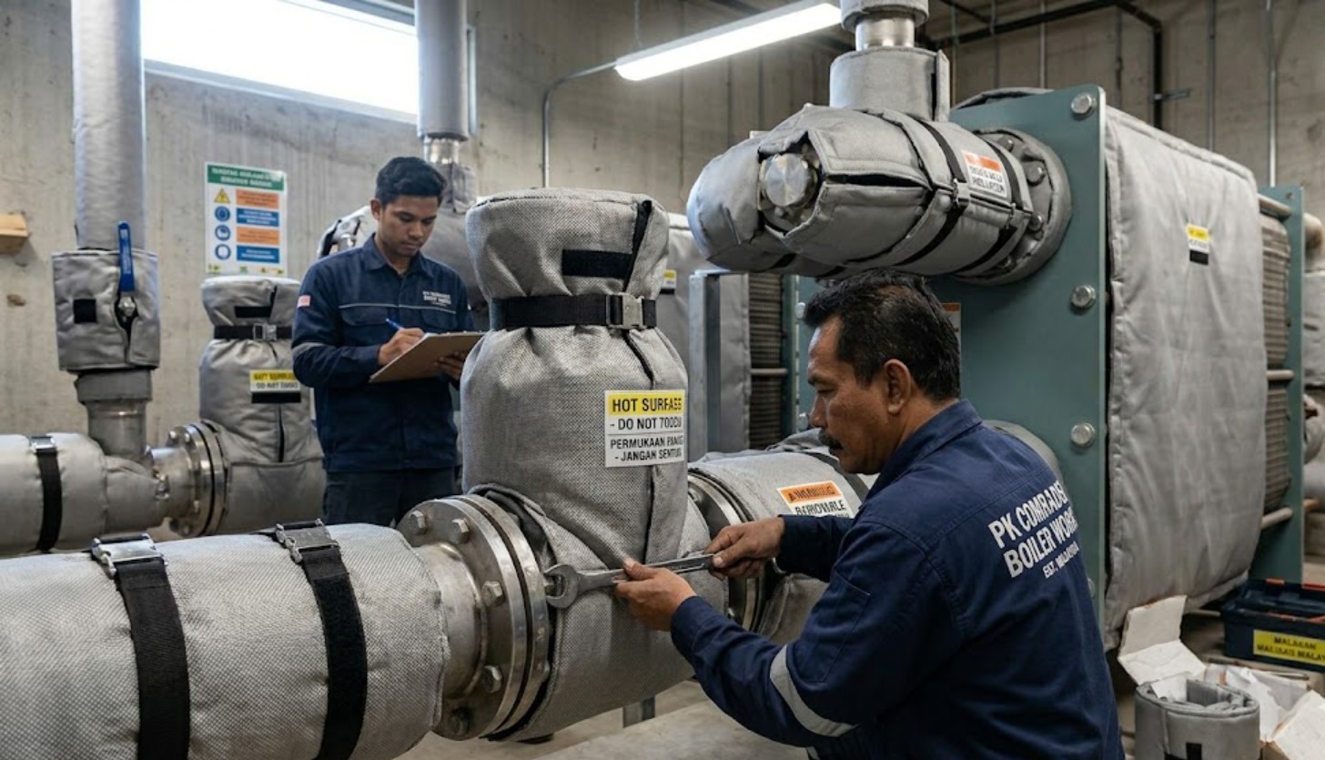 Custom removable industrial insulation jackets in Malaysia